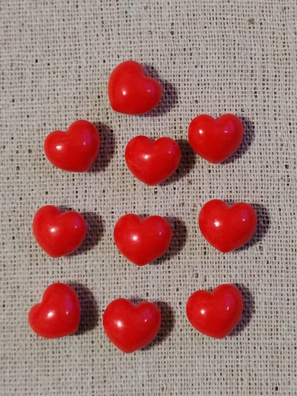 10 Pc Red Hearts Decorative Memo Bulletin Photo Display Boards Tack Push Pins